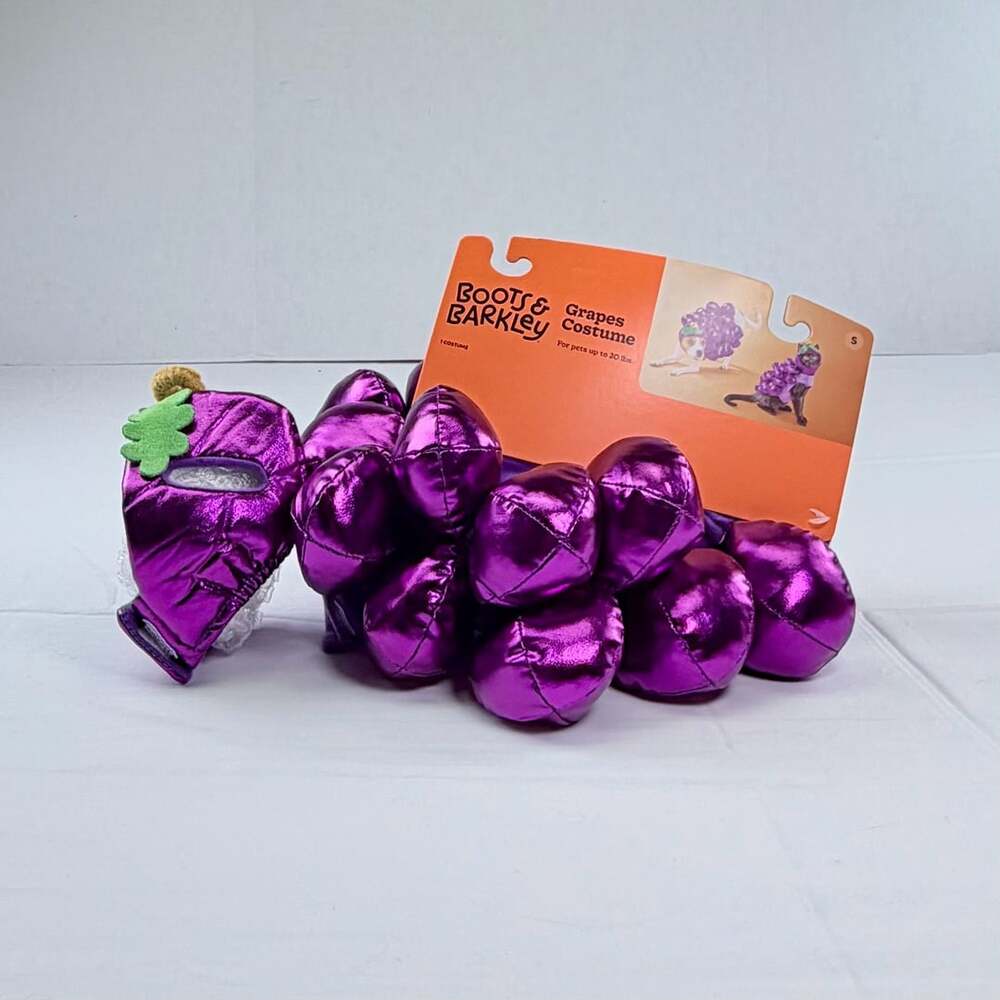 Boots & Barkley Grapes Pet Costume Purple Size Small New